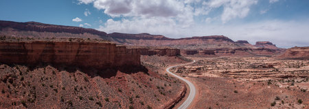 Scenic route 95, Utah. Aerial photo.の写真素材