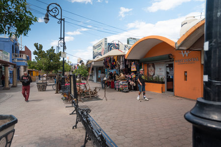 Dentist office building in Mexico. Many Americans visit for cheap dental care.のeditorial素材