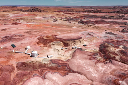 Panorama of the Mars Desert Research Station in Utah.のeditorial素材