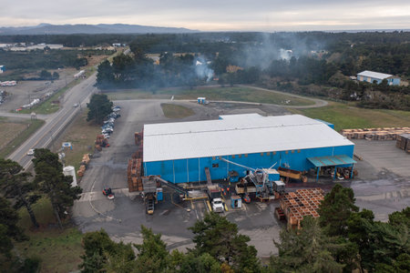 Ocean Spray Cranberry Farm Facility in Oregon.のeditorial素材