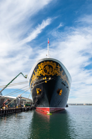 The bow of a Disney Cruise Line Ship.のeditorial素材