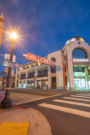 Hillcrest sign, San Diego California.のeditorial素材