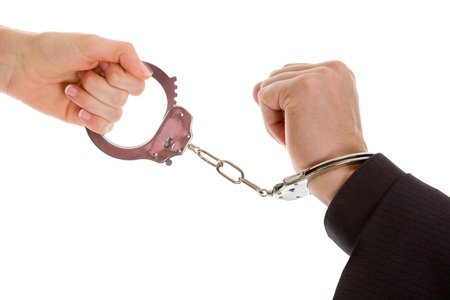 Arrested male goes into jail