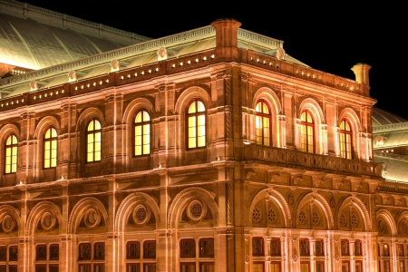 Vienna Opera House at nightのeditorial素材