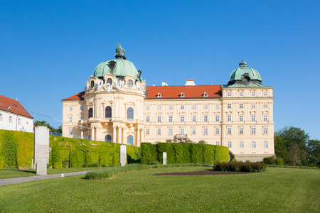 View onto Stift Klosterneuburg - a famous monastery and touristic spot in lower Austriaの写真素材