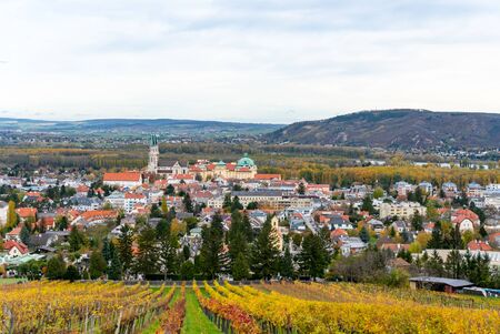 Klosterneuburg cityscape view. A suburb of Vienna in the Lower Austria Weinviertel region.の写真素材