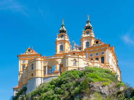 Melk Benedectine Abbey in the Wachau valley, Lower Austria.のeditorial素材