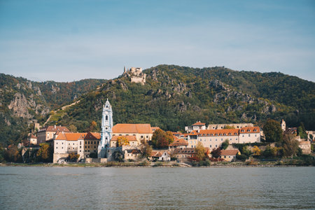 DÃ¼rnstein the Wachau Valley Region, Lower Austriaの写真素材