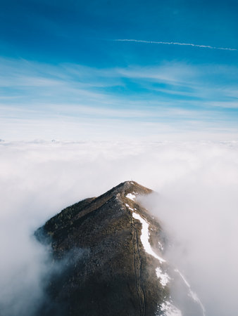 The peak of the Hauseck mountain in the Rottenmanner Tauern, European Alps during autumnの写真素材