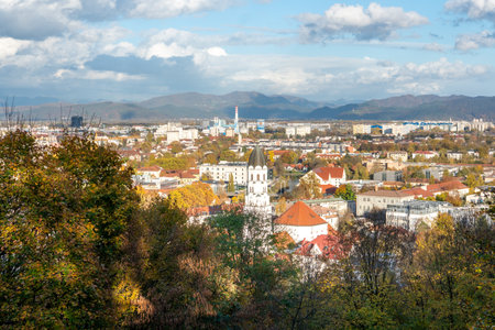 Panoramic View of Ljubljanaの写真素材