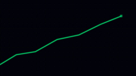 Financial Market Growth Trend Line Showing Economic Upturn Signal