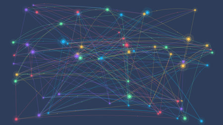Artificial Intelligence Neural Network Data Connections Visualization
