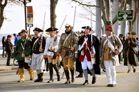 First Thanksgiving parade at Plymouth, MAのeditorial素材