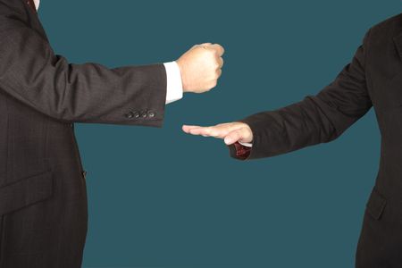 paper beats rock with clipping pathの写真素材