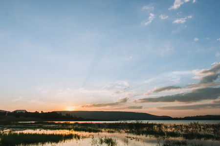 Subpradoo Reservoir in thailandの写真素材