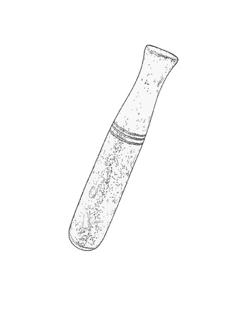 A pestle for mortar in white background with copy spaceのイラスト素材