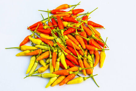 Red hot peppers or chili in the market