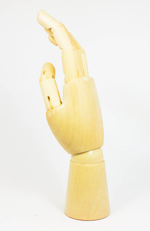 Empty open  hand on white backgroundの写真素材