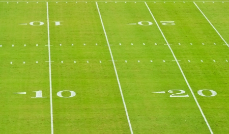yard lines on a football fiels