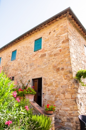 stone villa in tuscany, italyのeditorial素材