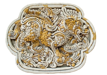 an isolated lion stucco のeditorial素材