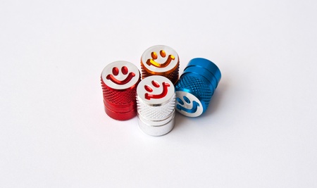 smile objects on white backgroundの写真素材