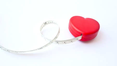 heart with measuring insideの写真素材
