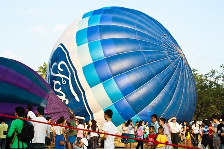 atmosphere of hot air balloon festival in Thailand International Ballon Festival 2011のeditorial素材