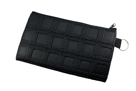 isolated black bag on white backgroundの写真素材