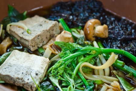 herbal noodle,vegetarian thai noodle soupの写真素材