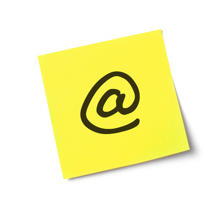 Adhesive note on white backgroundの写真素材