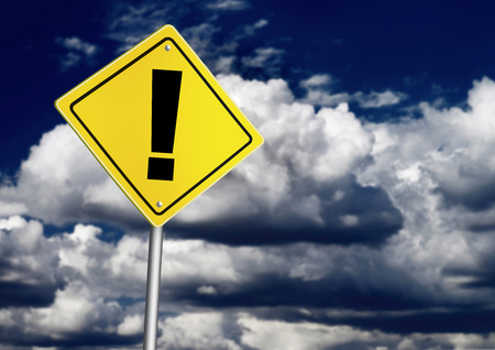 Exclamation point signの写真素材