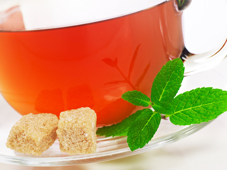 Mint tea close-up