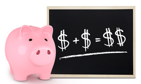 Piggy Bank with savings formulaの写真素材