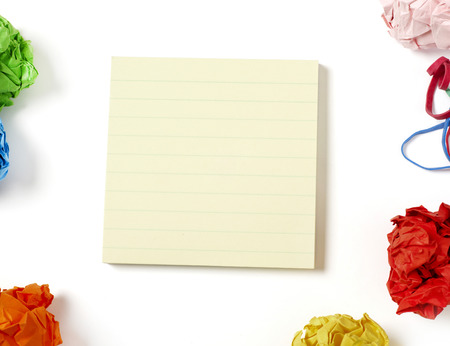 Adhesive note on desk