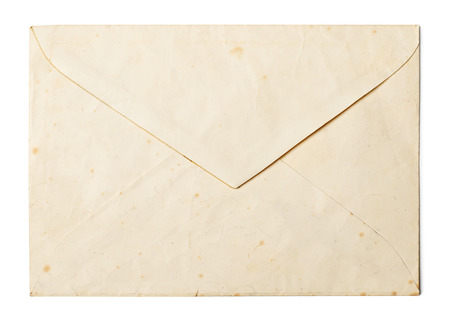 Vintage envelope on white background