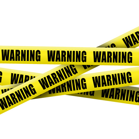 Warning Tape On White Backgroundの素材 Fy ストックフォトのamanaimages Plus