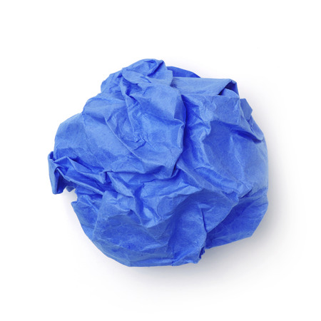 Blue paper ballの写真素材