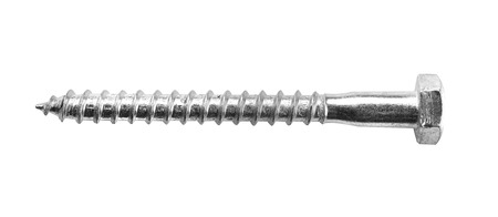 Screw on white background