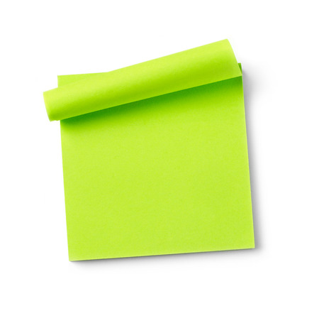 Adhesive note on white backgroundの写真素材