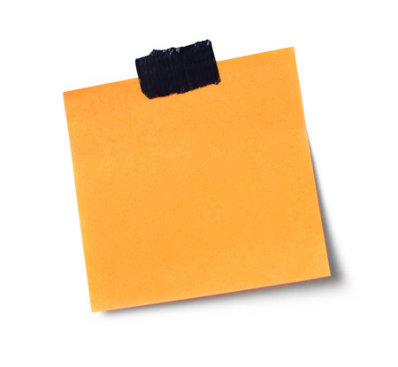 Adhesive note on white backgroundの写真素材