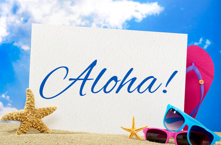 Aloha bannerの写真素材