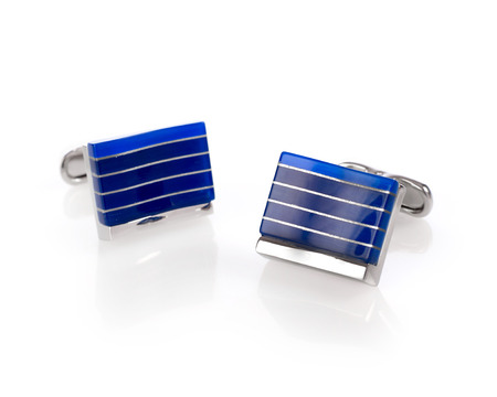 Blue cuff links