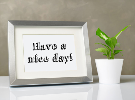 Photo frame on desk