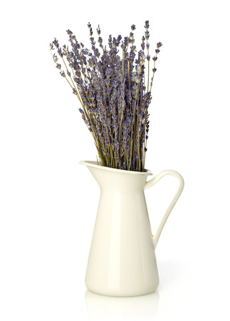 Lavender in vaseの写真素材