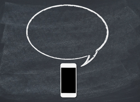 Smart phone with speech bubble
