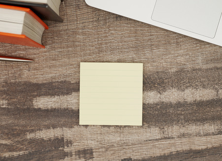 Blank adhesive noteの写真素材