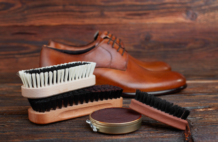Shoe care productsの写真素材