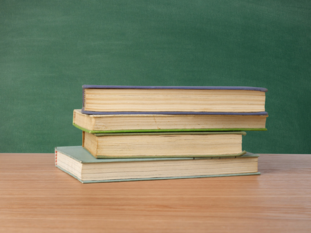 Blackboard and books