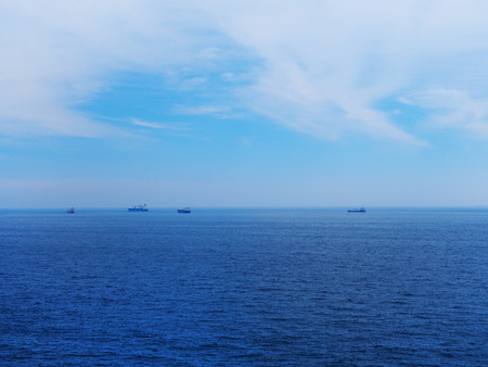 Boats on the seaの写真素材